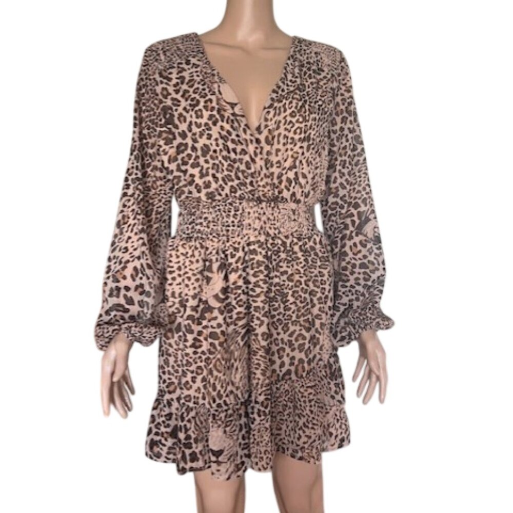 Aqua Womens Animal Print Lightweight Dress Size M *NWT*